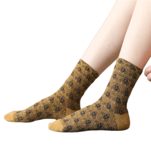 OEM Wholesale Women's Middle Tube Retro Chinese Style Cotton Socks
