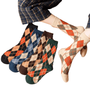 OEM Wholesale Medium Length Autumn/Winter Thick English Style Wool Socks