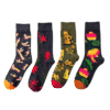 OEM Wholesale New Pair of Large Flower Series Medium Tube Cotton Socks