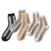 OEM Wholesale Women's Small Floral Design Glass Silk Crystal Socks