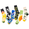 OEM Wholesale Medium Tube Socks with Colorful Flower and Bird Design