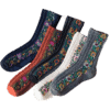 OEM Wholesale Women's French Floral Embroidered Cotton Stockings